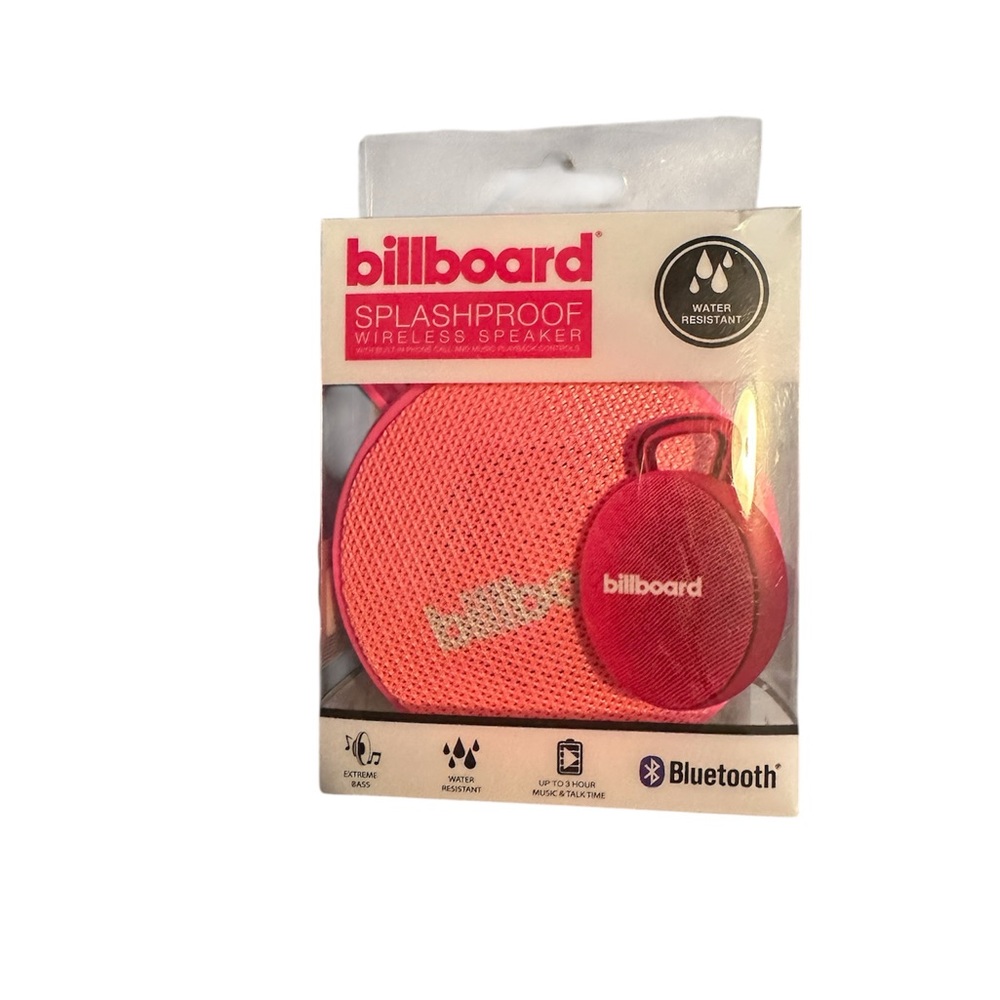 Billboard Pink Splashproof Wireless Speaker